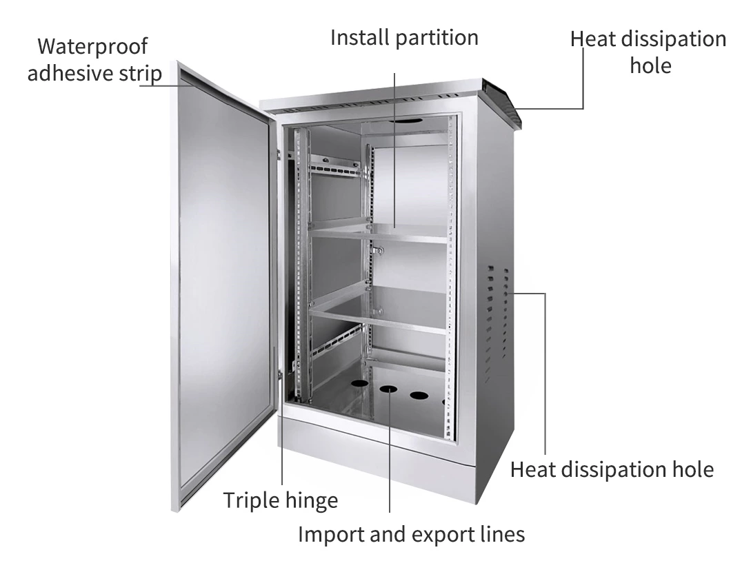 Boîtier serveur informatique sur pied en acier inoxydable