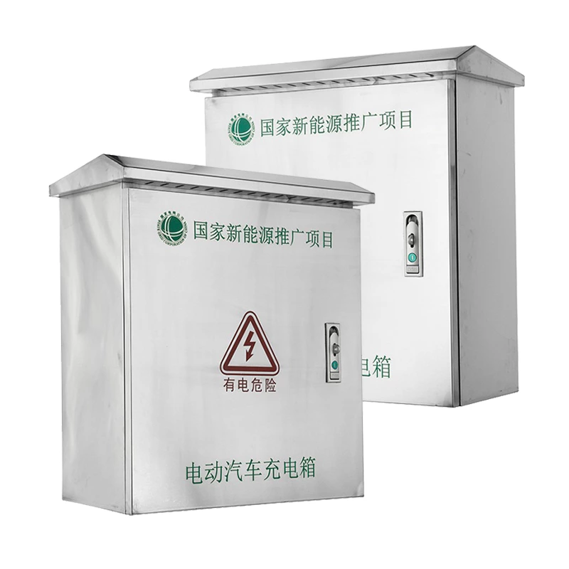 Boîtier de chargeur mural en acier inoxydable pour véhicules électriques