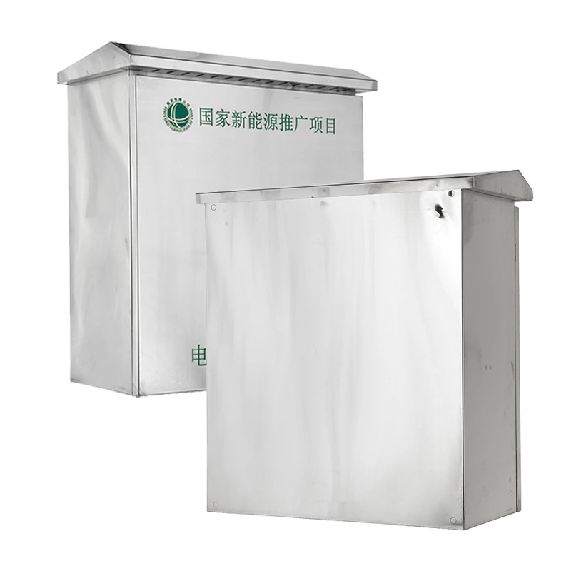 Boîtier de chargeur pour véhicule électrique en acier inoxydable avec trous prédécoupés