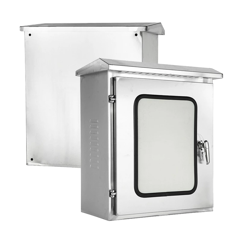 Boîtier électrique en acier inoxydable à deux portes