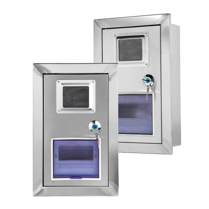 Boîte de distribution murale en acier inoxydable pour compteur