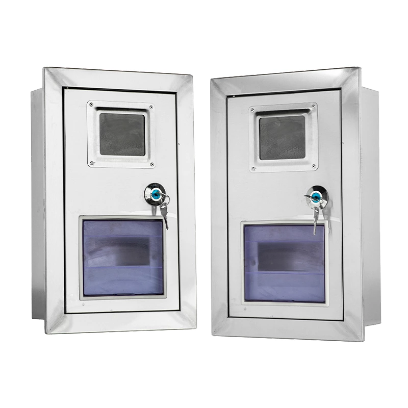 Boîtier de compteur mural en acier inoxydable pour usage commercial