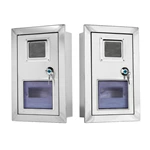 Boîtier de compteur mural en acier inoxydable avec fenêtre