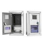 Boîtier de compteur mural en acier inoxydable de qualité