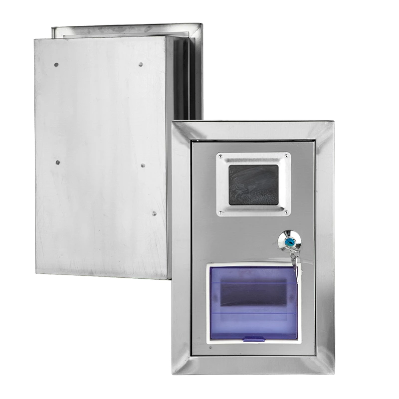 Boîtier de compteur électrique encastré en acier inoxydable